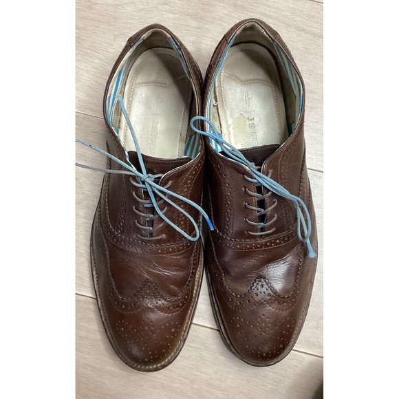 J Shoes Mens Charlie Oxford Wingtip Dress Shoes Brown Leather Round Toe Size 11 main image 8